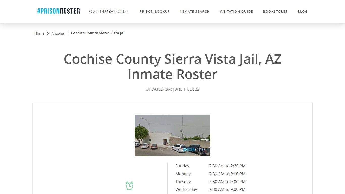 Cochise County Sierra Vista Jail, AZ Inmate Roster